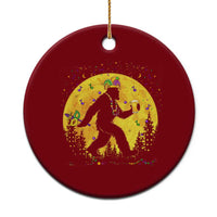 Mardi Gras Bigfoot Ceramic Ornament Funny Sasquatch Carnival Trendy Meme