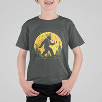 Mardi Gras Bigfoot T Shirt For Kid Funny Sasquatch Carnival Trendy Meme