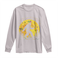 Mardi Gras Bigfoot Long Sleeve Shirt Funny Sasquatch Carnival Trendy Meme