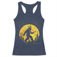Mardi Gras Bigfoot Racerback Tank Top Funny Sasquatch Carnival Trendy Meme