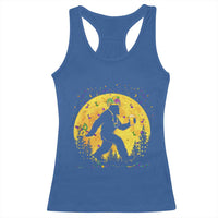 Mardi Gras Bigfoot Racerback Tank Top Funny Sasquatch Carnival Trendy Meme