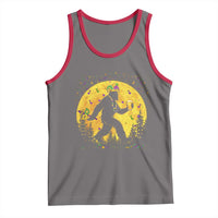 Mardi Gras Bigfoot Tank Top Funny Sasquatch Carnival Trendy Meme