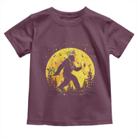 Mardi Gras Bigfoot Toddler T Shirt Funny Sasquatch Carnival Trendy Meme