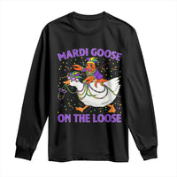 Funny Mardi Gras Long Sleeve Shirt Goose Crawfish Carnival Trendy Meme