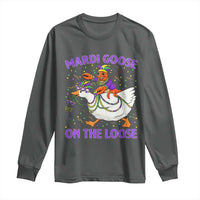 Funny Mardi Gras Long Sleeve Shirt Goose Crawfish Carnival Trendy Meme
