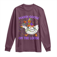Funny Mardi Gras Long Sleeve Shirt Goose Crawfish Carnival Trendy Meme