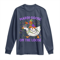 Funny Mardi Gras Long Sleeve Shirt Goose Crawfish Carnival Trendy Meme