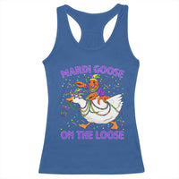 Funny Mardi Gras Racerback Tank Top Goose Crawfish Carnival Trendy Meme