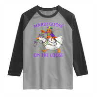Funny Mardi Gras Raglan Shirt Goose Crawfish Carnival Trendy Meme