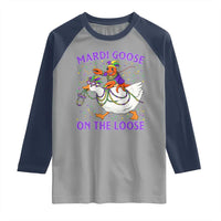 Funny Mardi Gras Raglan Shirt Goose Crawfish Carnival Trendy Meme