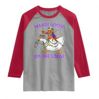 Funny Mardi Gras Raglan Shirt Goose Crawfish Carnival Trendy Meme