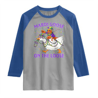 Funny Mardi Gras Raglan Shirt Goose Crawfish Carnival Trendy Meme