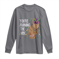 Funny Mardi Gras Long Sleeve Shirt Marcus The Worm Carnival Trendy Meme