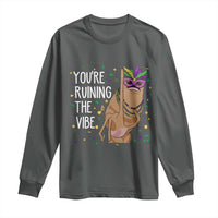Funny Mardi Gras Long Sleeve Shirt Marcus The Worm Carnival Trendy Meme