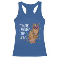 Funny Mardi Gras Racerback Tank Top Marcus The Worm Carnival Trendy Meme