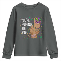 Funny Mardi Gras Youth Sweatshirt Marcus The Worm Carnival Trendy Meme