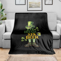 67 Irish 33 Beer Throw Blanket Funny Six Seven Leprechaun Drinking Beer Lover