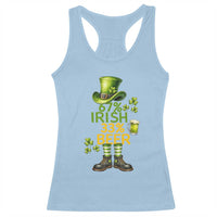 67 Irish 33 Beer Racerback Tank Top Funny Six Seven Leprechaun Drinking Beer Lover