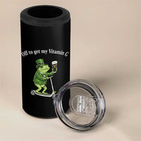 Funny Frog St Patricks Day Meme 4 in 1 Can Cooler Tumbler Vitamin G Irish Beer