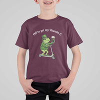Funny Frog St Patricks Day Meme T Shirt For Kid Vitamin G Irish Beer