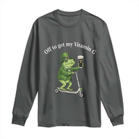Funny Frog St Patricks Day Meme Long Sleeve Shirt Vitamin G Irish Beer