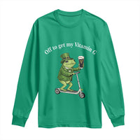 Funny Frog St Patricks Day Meme Long Sleeve Shirt Vitamin G Irish Beer