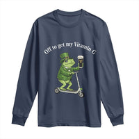 Funny Frog St Patricks Day Meme Long Sleeve Shirt Vitamin G Irish Beer