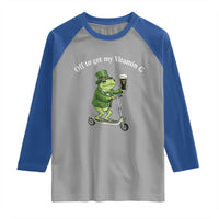 Funny Frog St Patricks Day Meme Raglan Shirt Vitamin G Irish Beer
