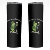 Funny Frog St Patricks Day Meme Skinny Tumbler Vitamin G Irish Beer