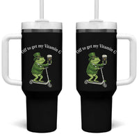 Funny Frog St Patricks Day Meme Tumbler With Handle Vitamin G Irish Beer