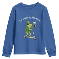 Funny Frog St Patricks Day Meme Youth Sweatshirt Vitamin G Irish Beer