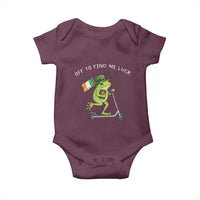 Funny Frog Christian St Patricks Day Baby Onesie Off To Find Me Lucky