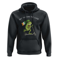 Funny Frog Christian St Patricks Day Hoodie Off To Find Me Lucky
