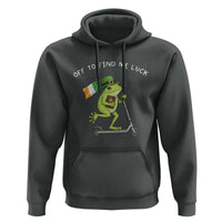 Funny Frog Christian St Patricks Day Hoodie Off To Find Me Lucky