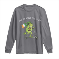 Funny Frog Christian St Patricks Day Long Sleeve Shirt Off To Find Me Lucky