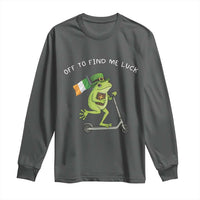 Funny Frog Christian St Patricks Day Long Sleeve Shirt Off To Find Me Lucky