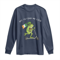 Funny Frog Christian St Patricks Day Long Sleeve Shirt Off To Find Me Lucky