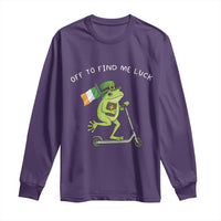Funny Frog Christian St Patricks Day Long Sleeve Shirt Off To Find Me Lucky