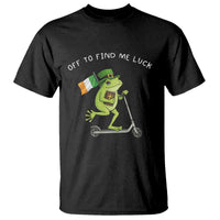 Funny Frog Christian St Patricks Day T Shirt Off To Find Me Lucky