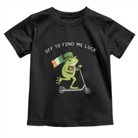 Funny Frog Christian St Patricks Day Toddler T Shirt Off To Find Me Lucky