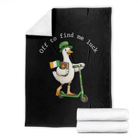 Funny Goose Christian St Patricks Day Throw Blanket Off To Find Me Lucky