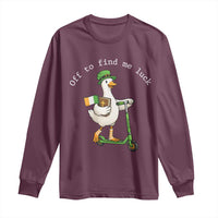 Funny Goose Christian St Patricks Day Long Sleeve Shirt Off To Find Me Lucky