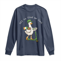 Funny Goose Christian St Patricks Day Long Sleeve Shirt Off To Find Me Lucky