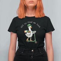 Funny Goose Christian St Patricks Day T Shirt For Women Off To Find Me Lucky