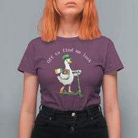 Funny Goose Christian St Patricks Day T Shirt For Women Off To Find Me Lucky