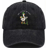 Funny Goose Christian St Patricks Day Washed Cotton Baseball Cap Off To Find Me Lucky