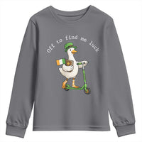 Funny Goose Christian St Patricks Day Youth Sweatshirt Off To Find Me Lucky