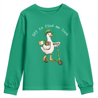 Funny Goose Christian St Patricks Day Youth Sweatshirt Off To Find Me Lucky