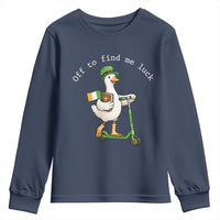 Funny Goose Christian St Patricks Day Youth Sweatshirt Off To Find Me Lucky