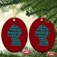 Sexual Assault Awareness Ceramic Ornament Women Support Survivors